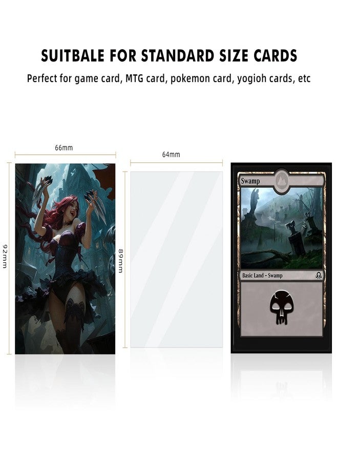 Katomula 100 MTG Card Sleeves with 100 Inner Sleeve, Textured Back Art Sleeves, Fit Standard Size Cards-Lady with Claws - Image 3